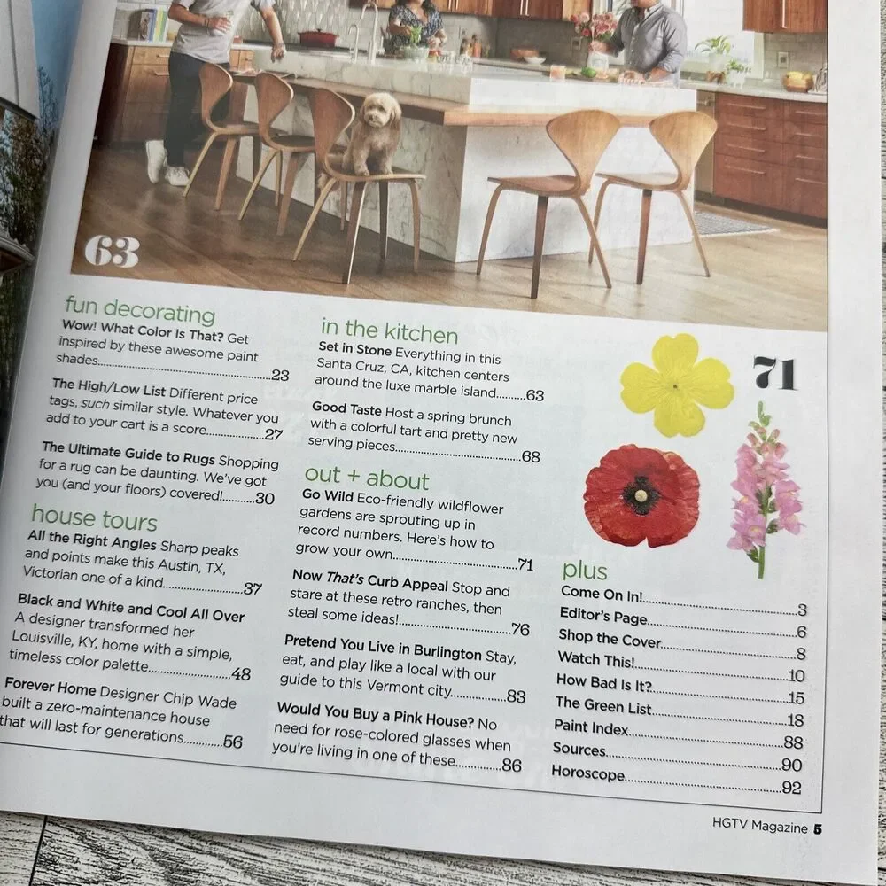 HGTV Magazine March April 2024 Happy At‎ Home 28 Incredible House Brand New